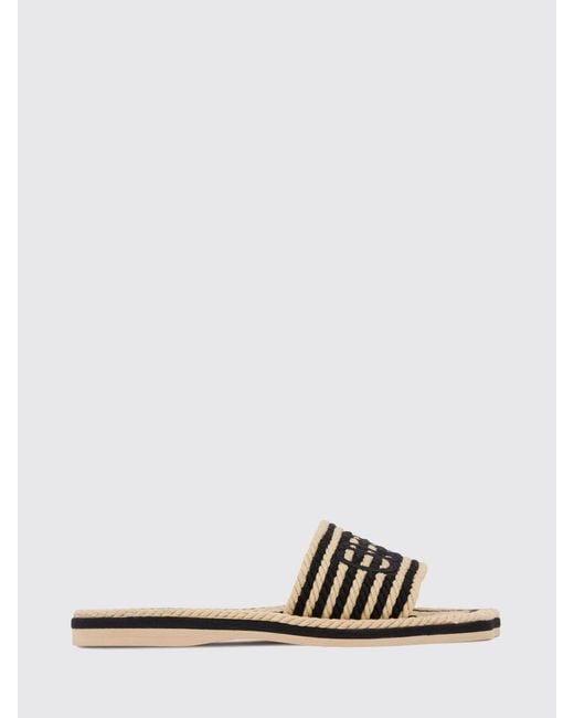 Chloé White ChloÉ Striped Woven Rope Sliders