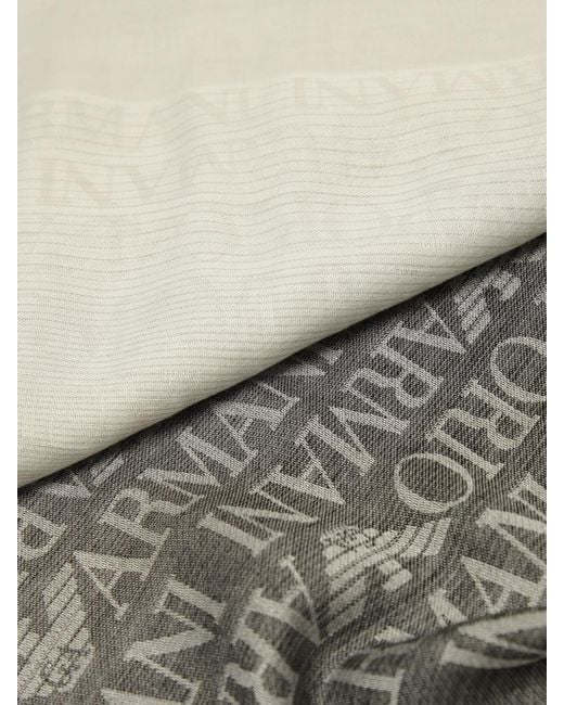 Emporio Armani Gray Scarf for men