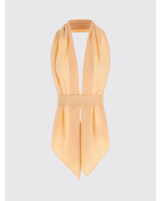 Alberta Ferretti Natural Viscose Top
