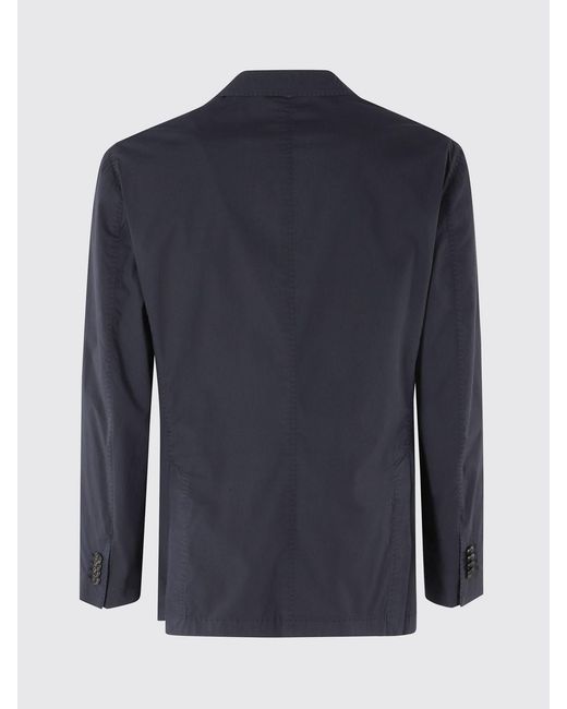 Boglioli Blue Jersey Single-Breasted Blazer for men