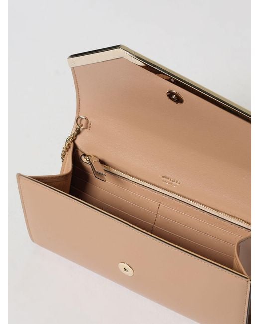 Jimmy Choo Natural Emmie Patent Leather Clutch