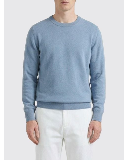 Brunello Cucinelli Blue Cashmere Sweater for men