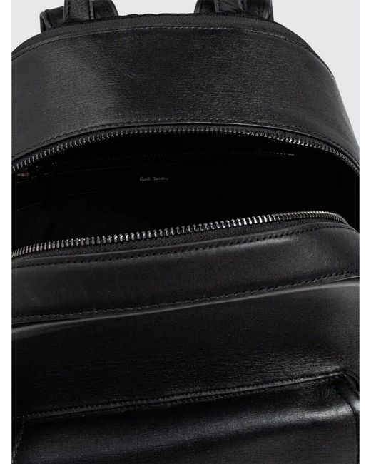 Paul Smith Black Calf Leather Backpack for men
