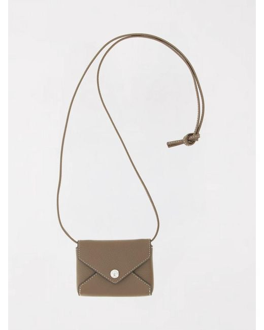 Portacarte Di Credito Con Tracolla Lanyard di Tory Burch in White