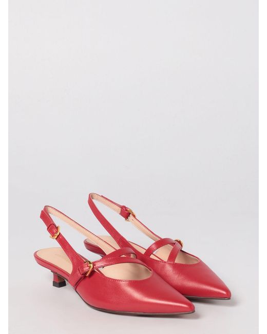 Coccinelle Red Ginko Leather Slingbacks