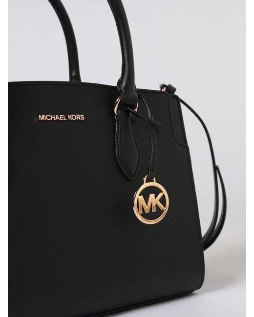 Michael Kors Black Becca Medium Saffiano Leather Handbag