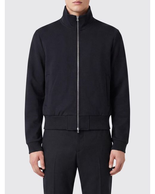 Our Legacy Blue High Neck Cotton-Blend Zip Sweatshirt for men
