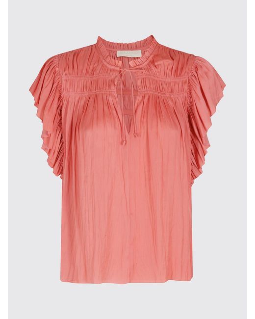 Blusa De Satén Plisado Ulla Johnson de color Pink