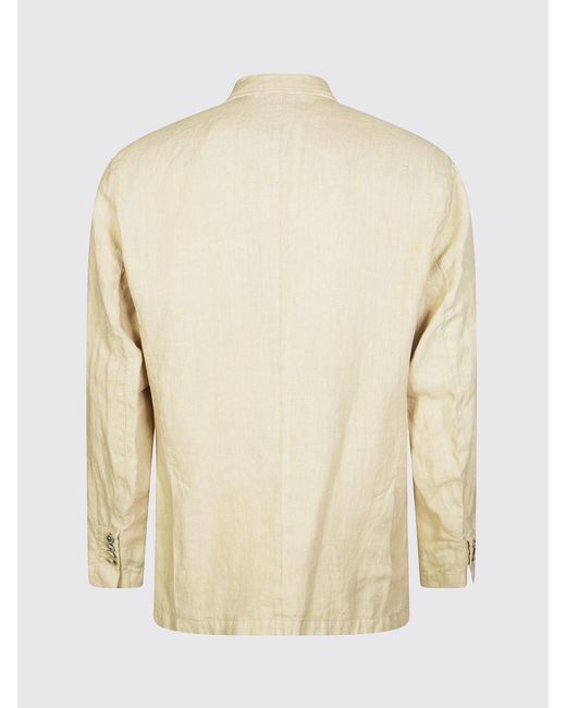 Altea Natural Single-Breasted Linen Blazer With Two-Button Closure And Patch Pockets for men