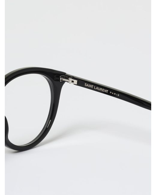Saint Laurent White Sl347 Round Acetate Eyeglasses for men
