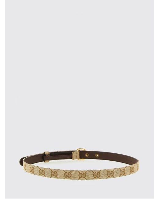 Gucci White Gg Leather Belt