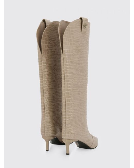 Philipp Plein White Flat Ankle Boot