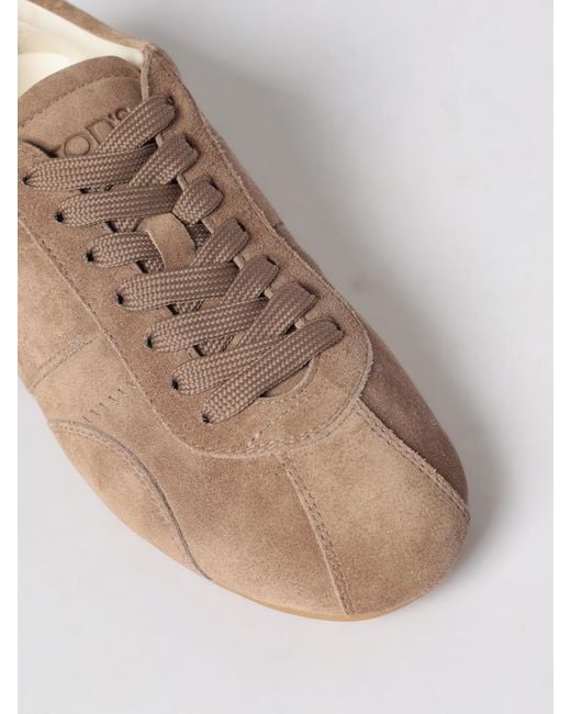 Tod's Pink Suede Sneakers