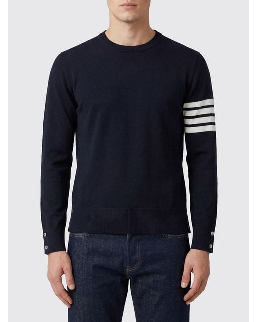 Thom Browne Blue Virgin Wool Sweater for men