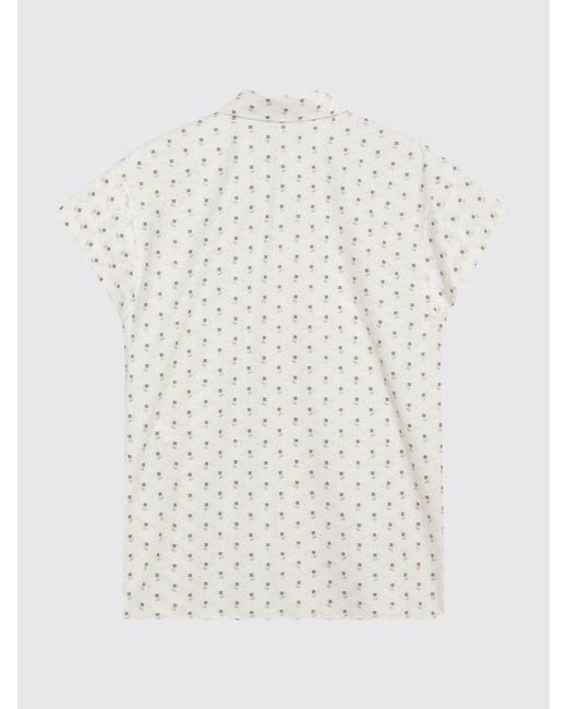 Valentino Gray Printed Cotton Blend Shirt