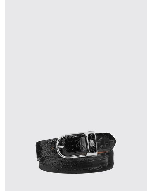 Billionaire White Crocodile Print Leather Belt for men