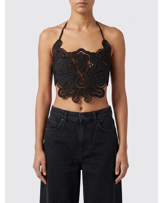 Blumarine Black Cropped Top