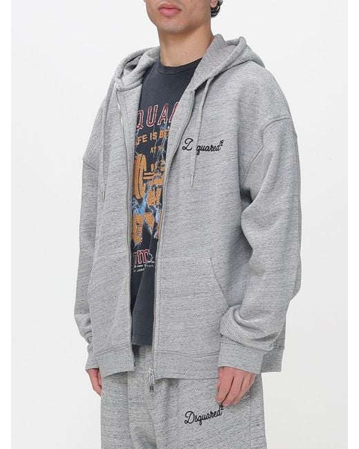 DSquared² Baumwoll-Hoodie in Gray für Herren