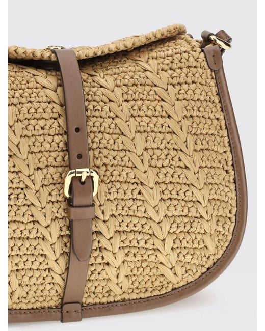 Etro Natural Pony Crochet Raffia Bag