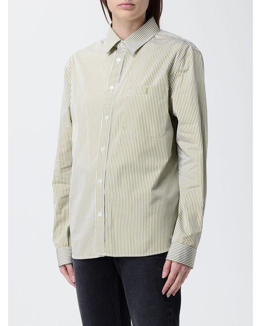 Saint Laurent Natural Striped Cotton Shirt