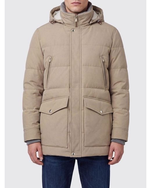 Brunello Cucinelli Natural Water-Repellent Nylon Parka With Removable Hood for men