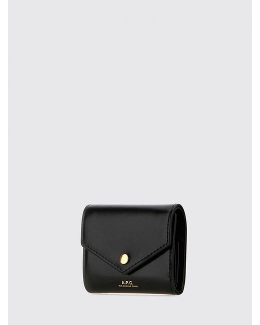 A.P.C. White Mini Flap Wallet