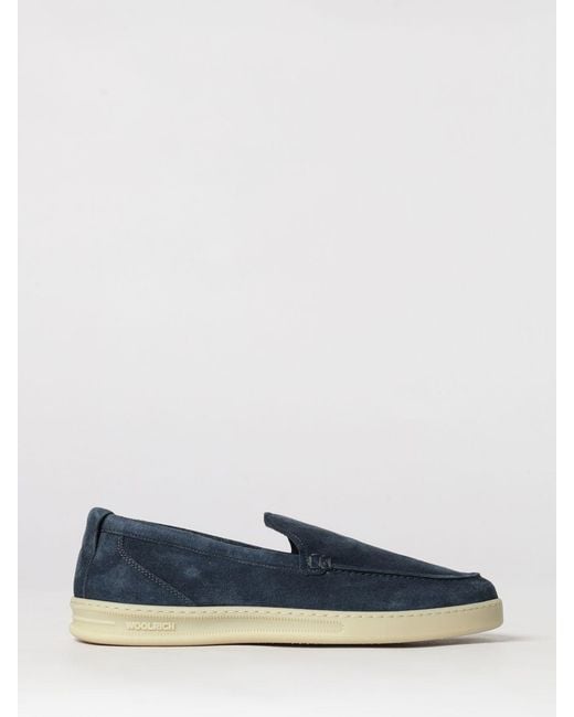 Woolrich Blue Suede Loafers for men