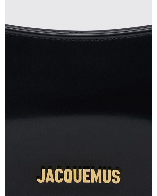 Jacquemus White Le Petit Bisou Patent Leather Shoulder Bag With Chain Handle