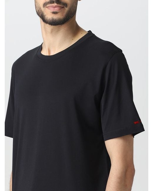 Kiton Black T-shirt for men