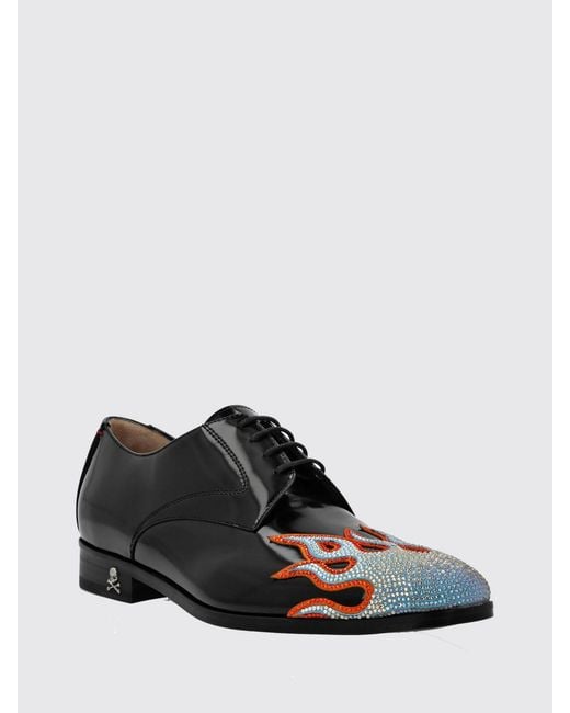 Philipp Plein White Brogue Shoes for men