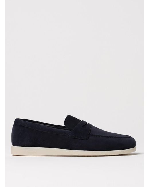Church's Blue Saddle Suede Loafers for men