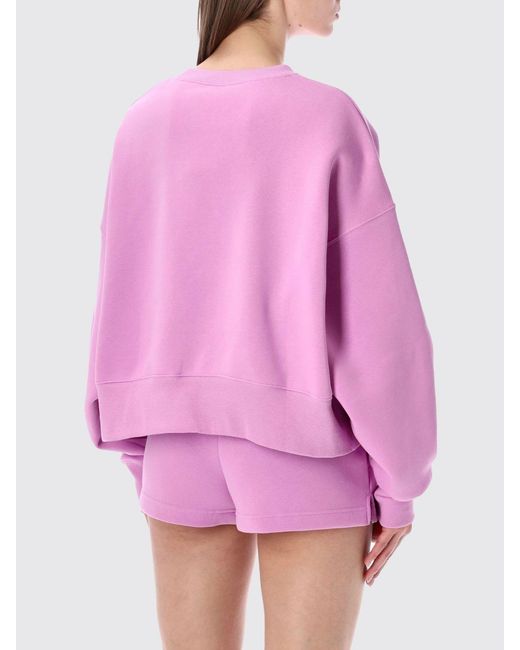 Nike Pink Cotton Crewneck Sweatshirt With Logo