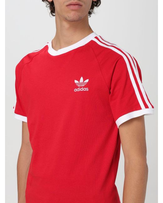 Adidas Originals Red T-shirt With Logo, for men