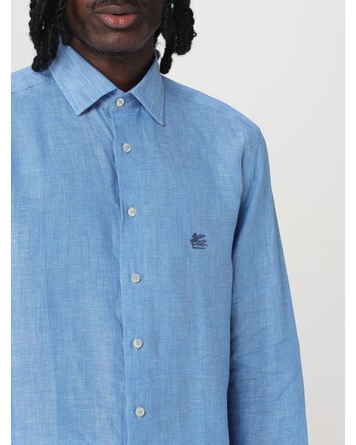 Camicia Basic di Etro in Blue da Uomo
