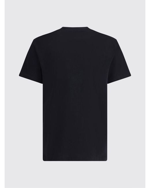 DSquared² Blue Short-Sleeved Cotton T-Shirt With Contrasting Logo Print for men