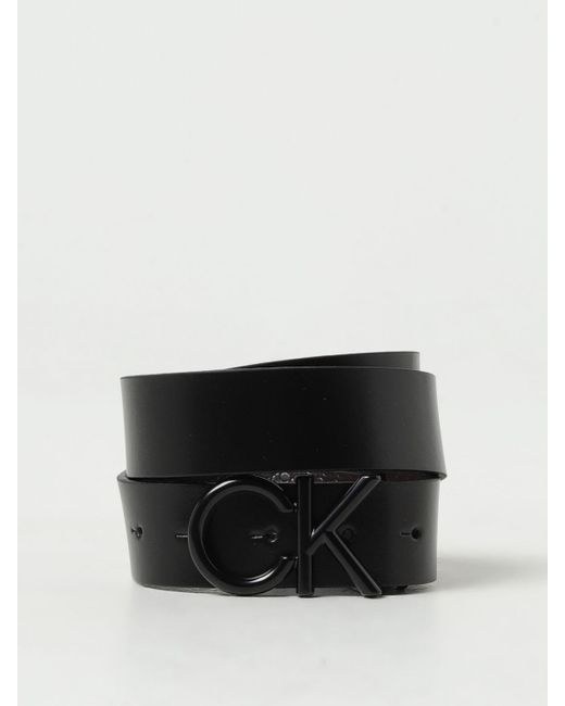 Cintura reversibile in pelle sinteitca di Calvin Klein in Black da Uomo