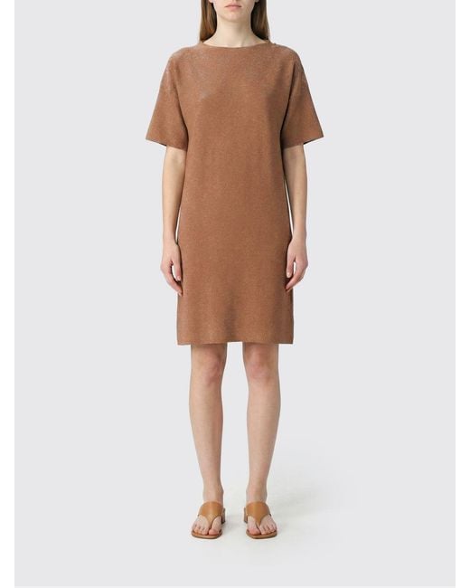 Fabiana Filippi Natural Virgin Wool And Cotton Dress