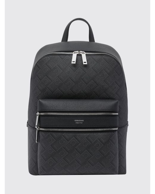 Zaino Monogram di Ferragamo in Black da Uomo