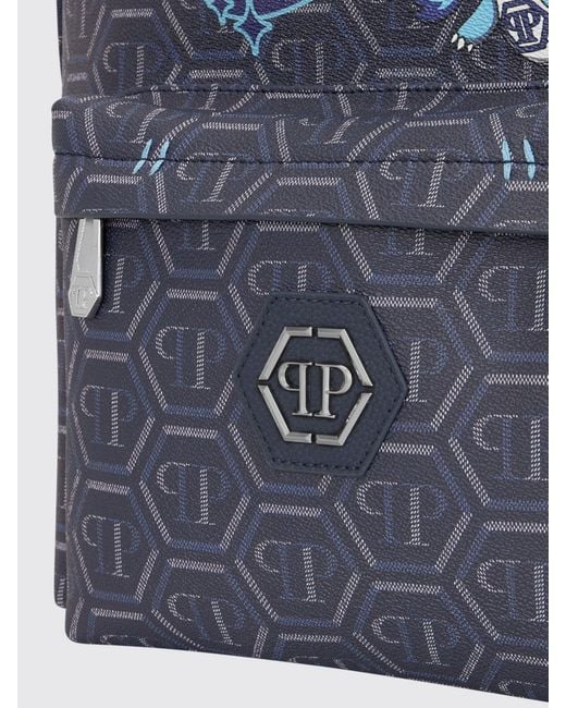 Philipp Plein Blue Backpack for men