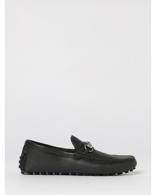 Gucci White Hammered Leather Loafers for men