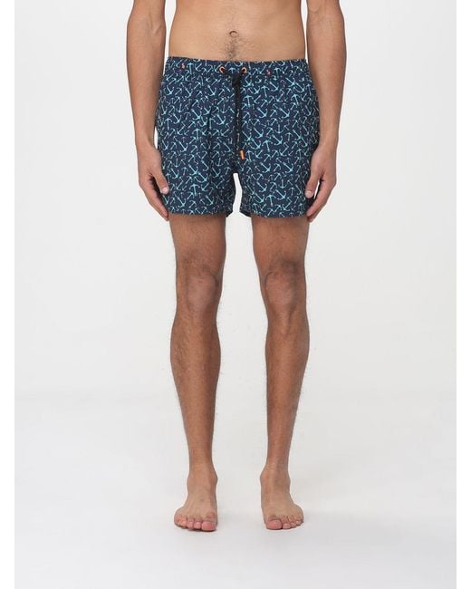 Save The Duck Blue Printed Polyester Swimsuit for men