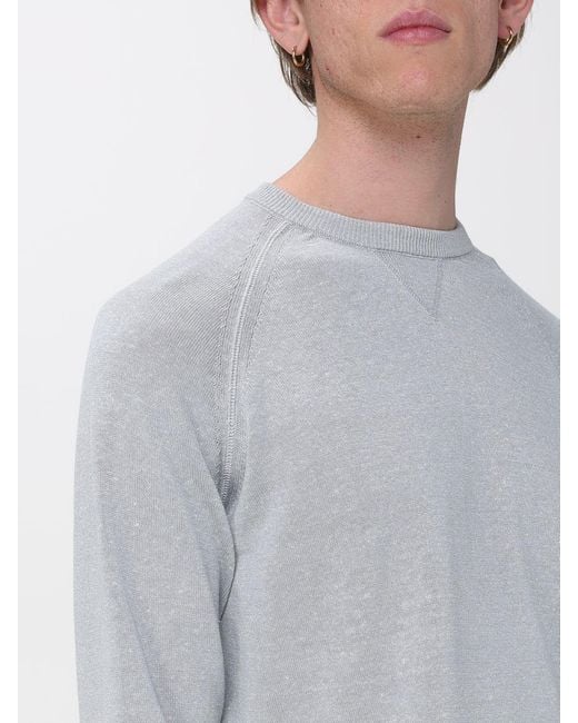 Eleventy Gray Basic Crew Neck Sweater for men