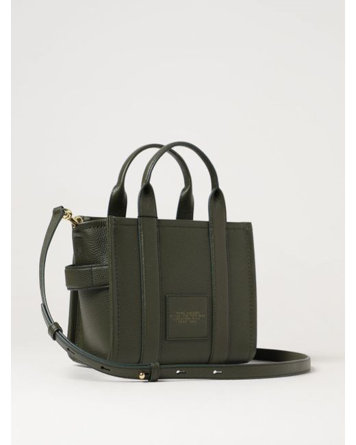 Marc Jacobs Green The Small Tote Bag In Grained Leather