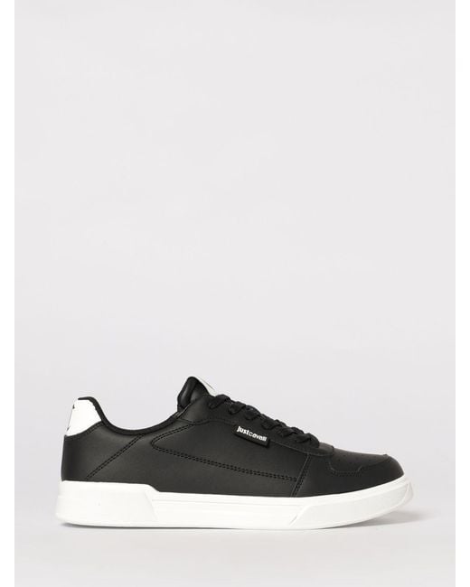 Just Cavalli Black Leather Sneakers for men