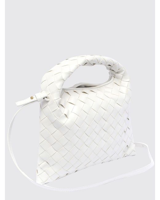 Bottega Veneta White Hop Woven Leather Bag