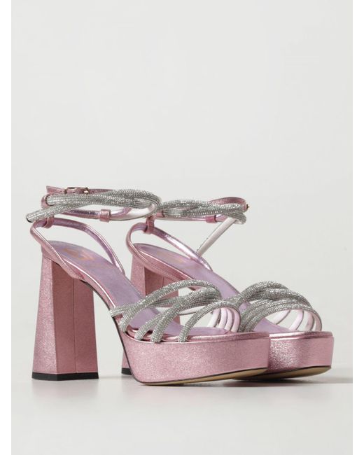 Patou Pink Heeled Sandals