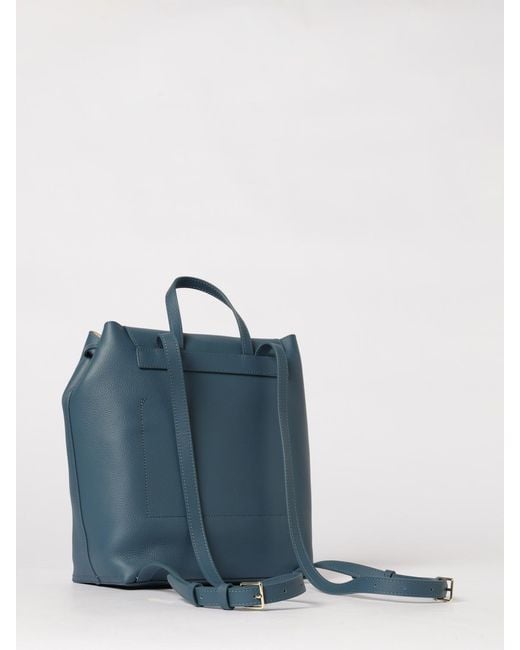 Coccinelle Blue Nikla Grained Leather Backpack