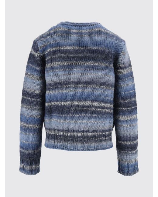 Kangra Blue Striped Wool-Blend Crewneck Jumper