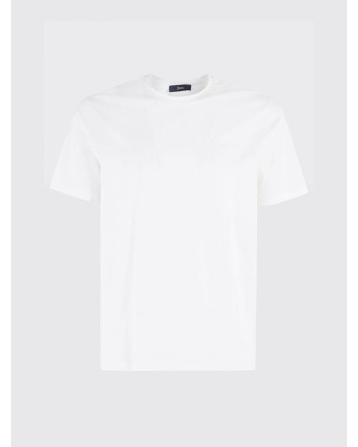 T-Shirt Basic di Herno in White da Uomo