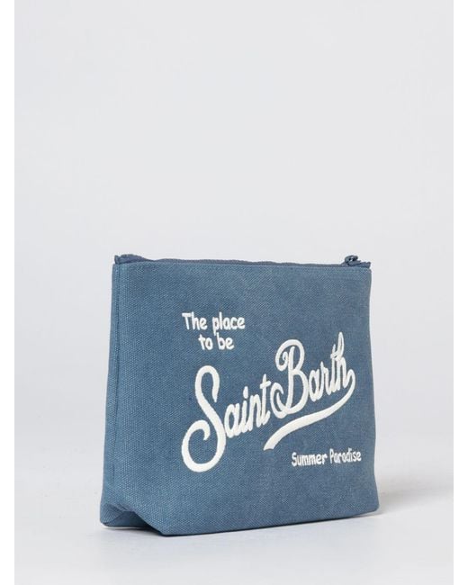 Mc2 Saint Barth Blue Cotton Blend Aline Pouch for men